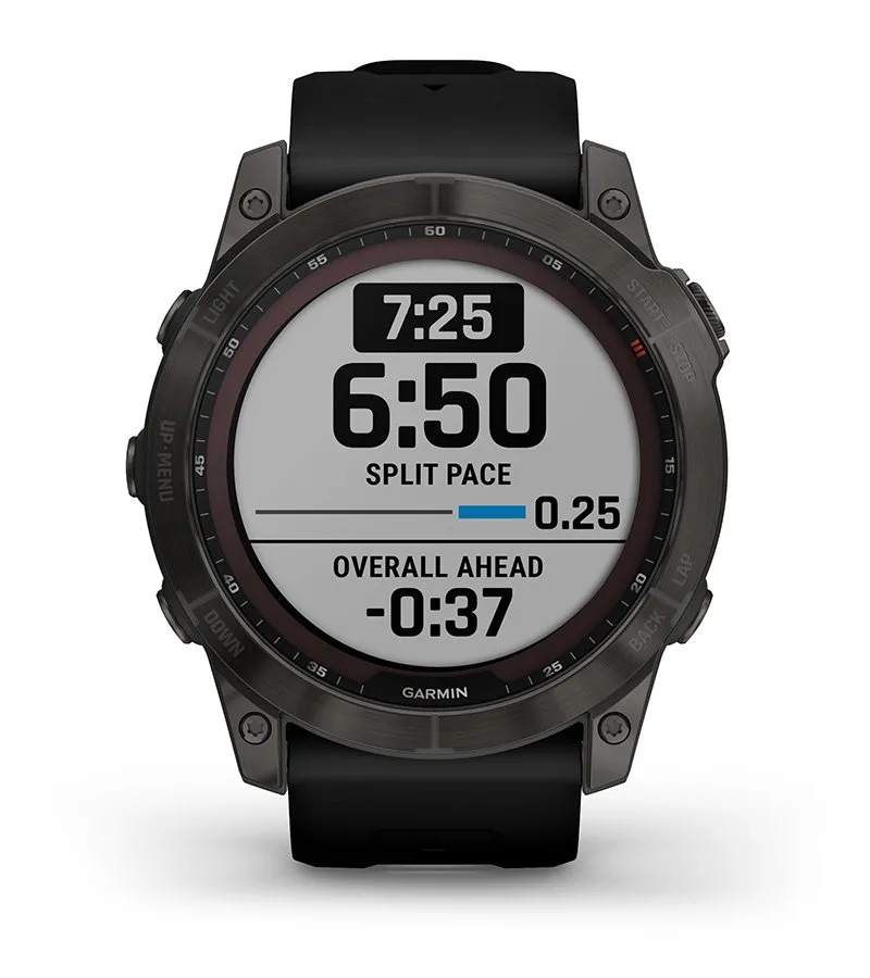 Garmin Fenix 7X - Sapphire Solar Edition, Black DLC Titanium with 